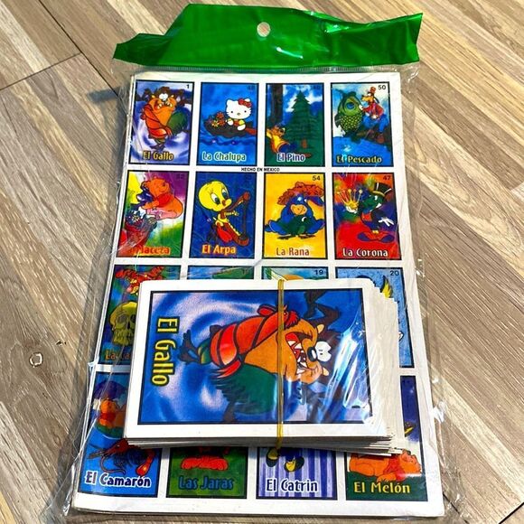 Bingo Disney vintage characters Mexican Loteria unique family game night 90s - Picture 1 of 4